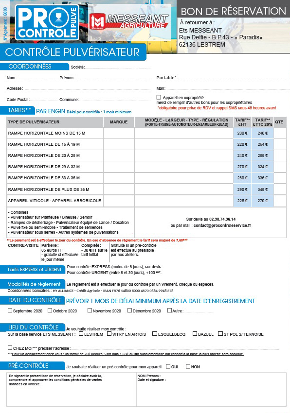 image article CONTRÔLE DE VOTRE PULVERISATEUR cover